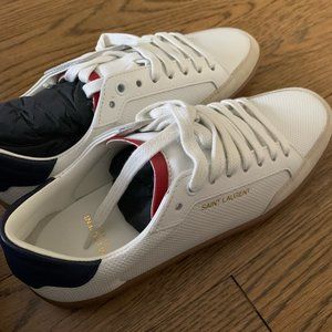 Saint Laurent Perforated Leather Sneakers Size 37